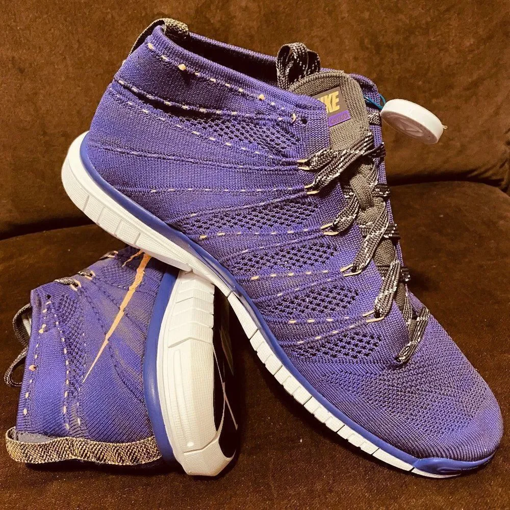 Mint Nike Flyknit Chukka boot sneaker purple mens 11 US 45 EUR rare colorway